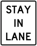 R4-9 Stay in lane