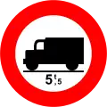 18e)&nbsp;— No cargo vehicles weighing more than 5.5 tonnes