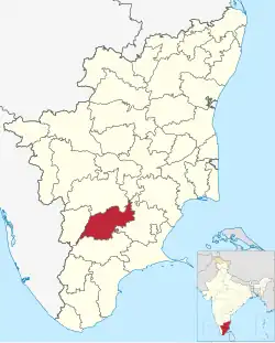 Location in Tamil Nadu