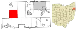 Location of Berlin Township in Mahoning County