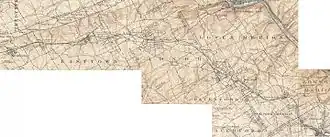 Map of the historic Philadelphia Main Line, c. 1895