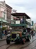 Old-time vehicle in Main Street, U.S.A.