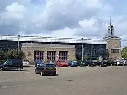 The plaza in front of the church