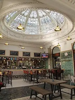 The restored interior of the café.
