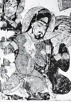 Maqama 21: Turkic governor at Rayy, with sharbush. British Library, Ms. Or. Add. 22114.[63]