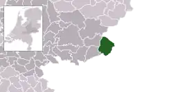 Highlighted position of Winterswijk in a municipal map of Gelderland