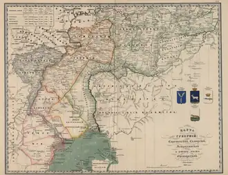 Dubovskoy-Kachalin horse-drawn railway on the map (1857).