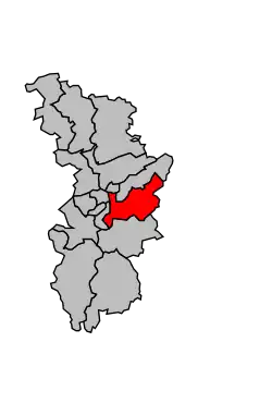 Location of the canton in the arrondissement of Nancy