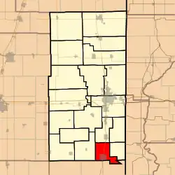 Location in Vermilion County