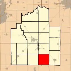 Location in Christian County