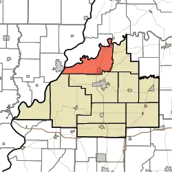 Location within Gibson County