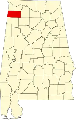 State map highlighting Franklin County