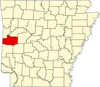 State map highlighting Scott County
