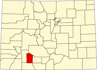State map highlighting Mineral County