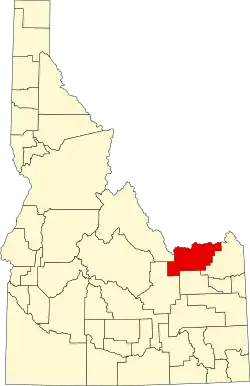 State map highlighting Clark County