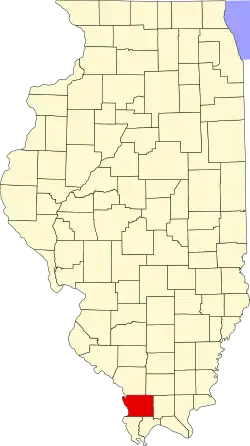 State map highlighting Union County