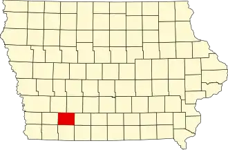 State map highlighting Adams County