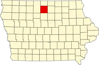 State map highlighting Hancock County