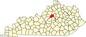 State map highlighting Anderson County