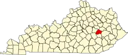 State map highlighting Lee County