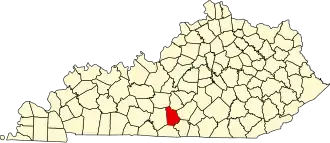 State map highlighting Metcalfe County
