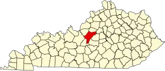 State map highlighting Nelson County