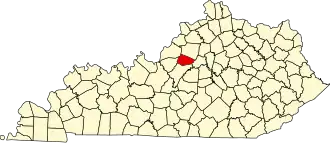 State map highlighting Spencer County