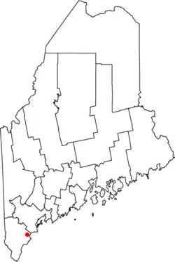 Location of city of Saco in Maine