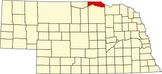 State map highlighting Boyd County