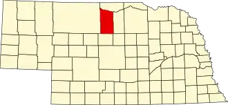 State map highlighting Brown County