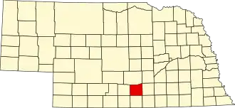 State map highlighting Kearney County