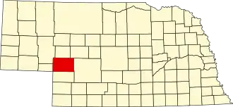 State map highlighting Keith County