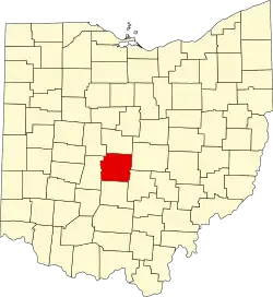 State map highlighting Franklin County