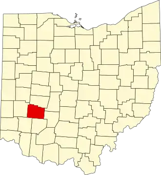 State map highlighting Greene County