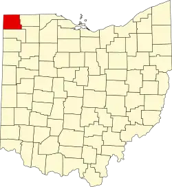 State map highlighting Williams County