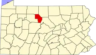State map highlighting Cameron County