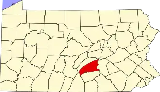 State map highlighting Perry County