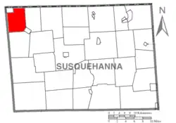 Location of Apolacon Township in Susquehanna County