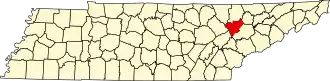 State map highlighting Anderson County