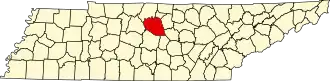 State map highlighting Wilson County