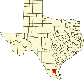 State map highlighting Brooks County