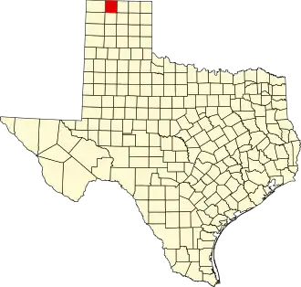 State map highlighting Sherman County