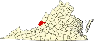State map highlighting Alleghany County