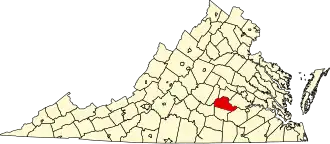 State map highlighting Amelia County
