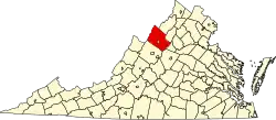 State map highlighting Rockingham County