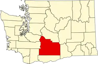 State map highlighting Yakima County