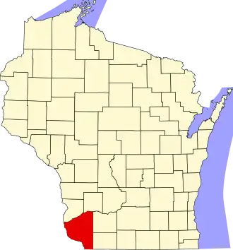 State map highlighting Grant County