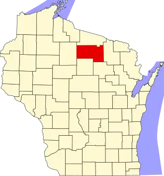 State map highlighting Oneida County