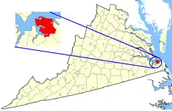 State map highlighting Norfolk