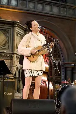 English singer-songwriter Mara Carlyle at the Union Chapel in London, February 2012
